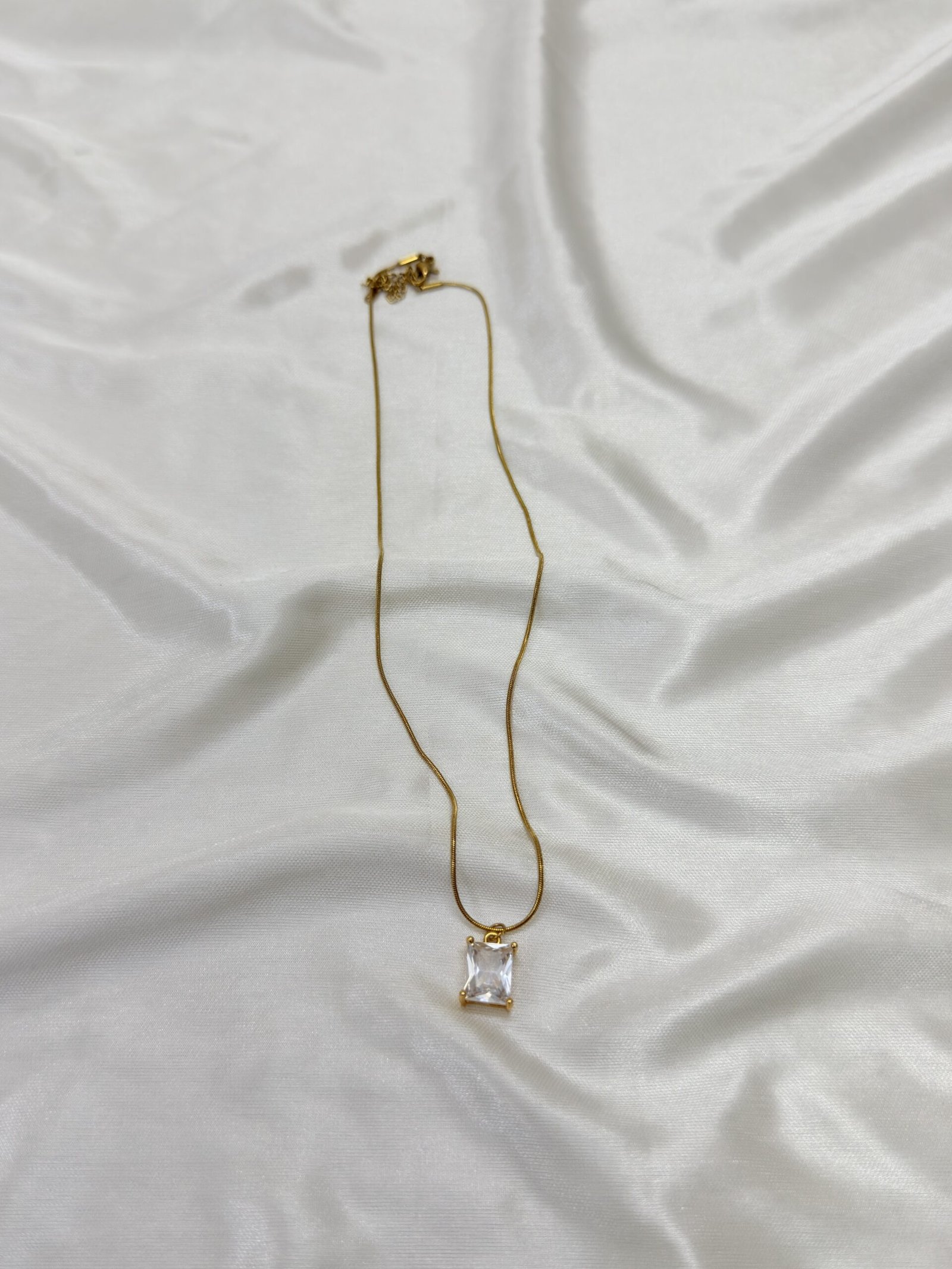 Rectangle Diamond Necklace