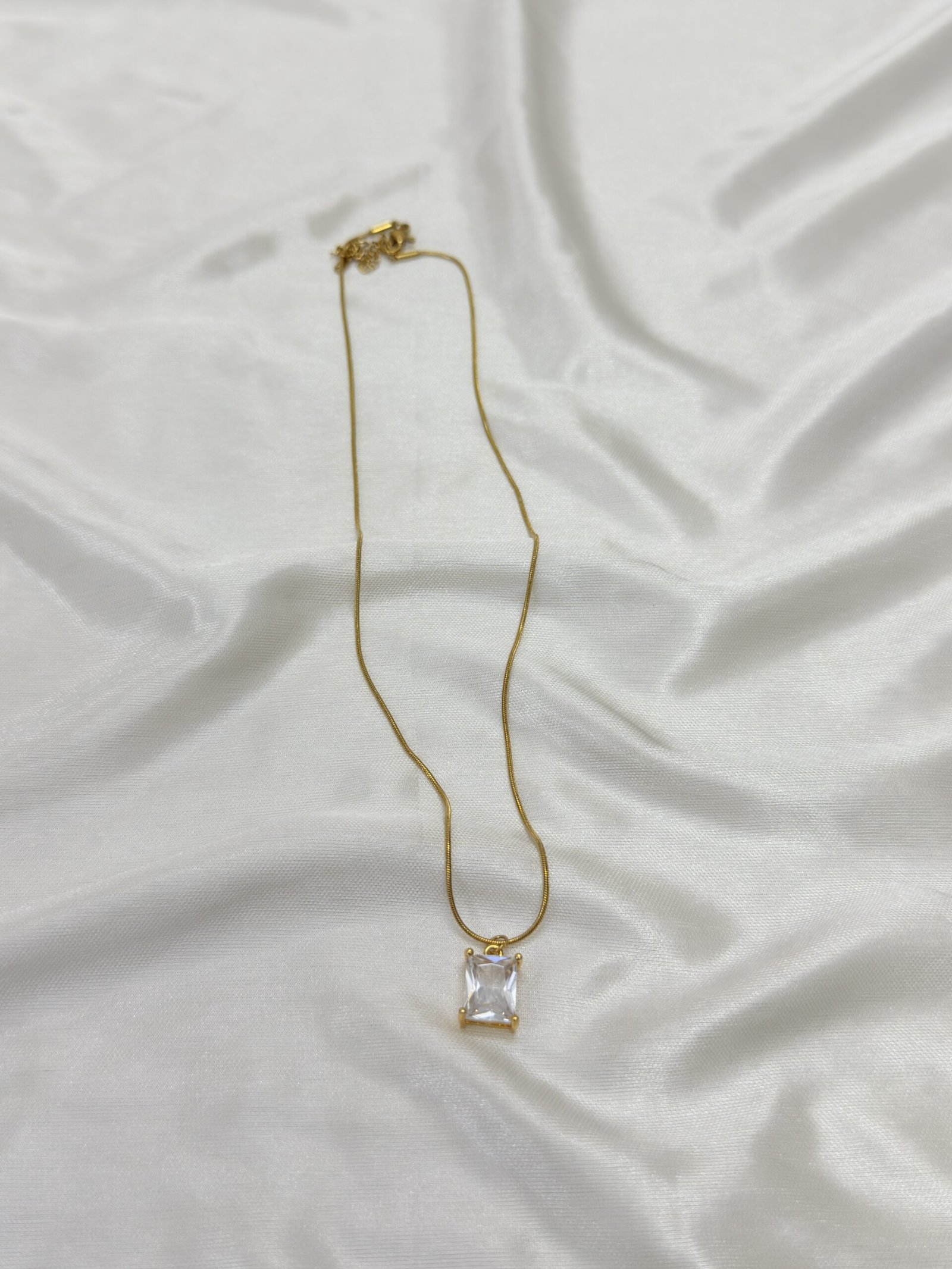Rectangle Diamond Necklace