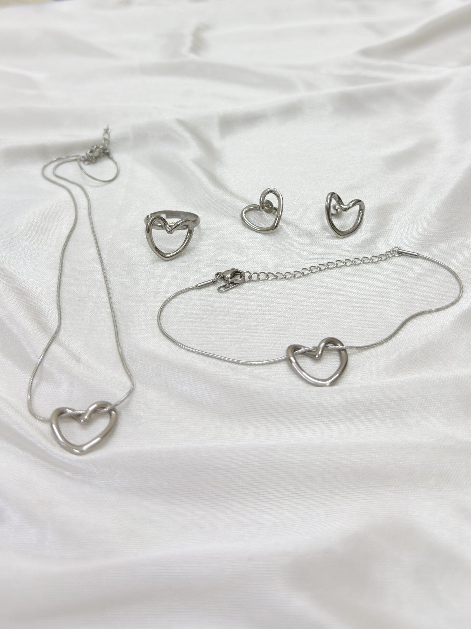 Sliver Twisted Heart Combo