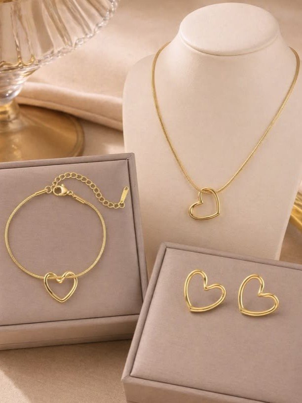 Gold Twisted Heart Combo